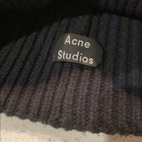 Acne Studios Face Ribbed Wool Beanie main image 4